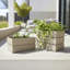 Jardinière rectangulaire pour terrasse Rectanglar - Gris / brun-139651085