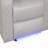 LED Light And With Power Recliner Function 3 PC Made With Faux Leather Upholstered In Ice