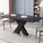 Hine Modern Dining Table, Extendable Dining Table, Faux Marble Table Top, Extension Table Top-648737000-648737003