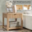 Table de bout cannelée en grain de chêne l 23,75 po Fogarty-389662856