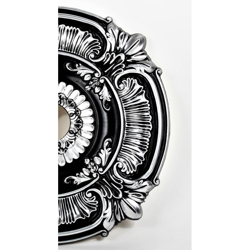 Ceiling Medallion, Black/Chrome