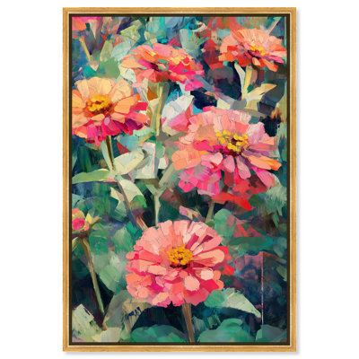 Art Remedy Vibrant Florals Canvas, Zinnias in Bloom II