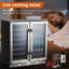 30” Wine Cooler Refrigerator, 33 Bottles & 96 Cans, Double Doors, Dual Zone Built-In Freestanding Wine Fridge