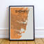 Sydney City Map - No Frame Print-815308952