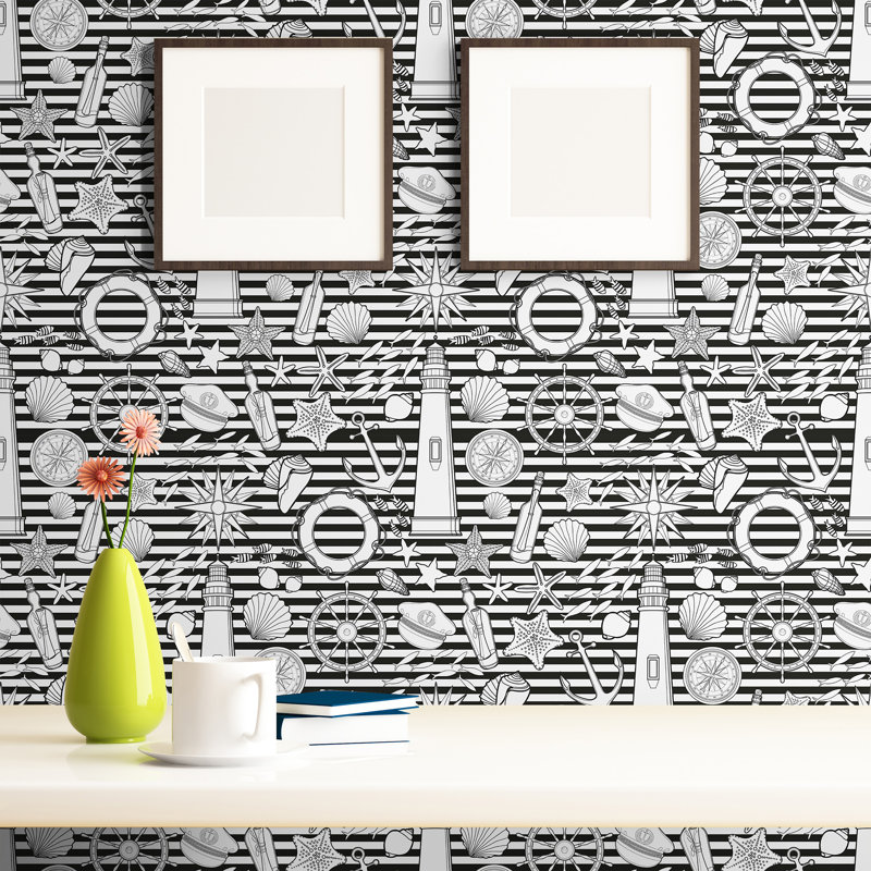 Panneau de papier peint adhésif amovible Hiro, L 126 po x l 24 po
