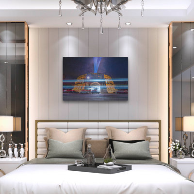 'Traffic And Royal Albert Hall'  by Mark A Paulda Metal Wall Art, 36" x 24"