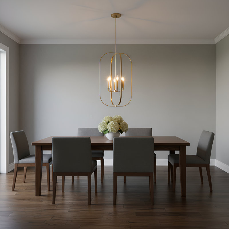Loretto Six Light Chandelier from Generation Lighting , Satin Brass