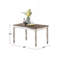Ensemble de salle à manger 7 pièces de style transitionnel avec plateau en chêne et 6 chaises latérales à coussin blanc