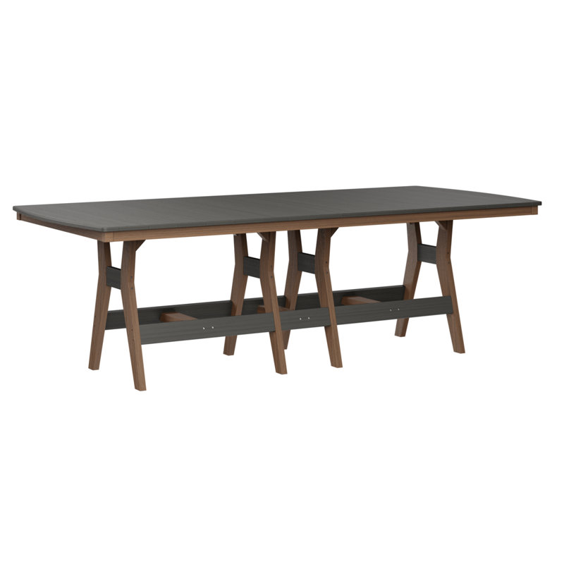 Berlin Gardens Harbor 96″ Rectangular Dining Table, Antique Mahogany, Coastal Gray