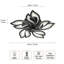 Floral 5-Light 60cm LED Ceiling Light with Remote