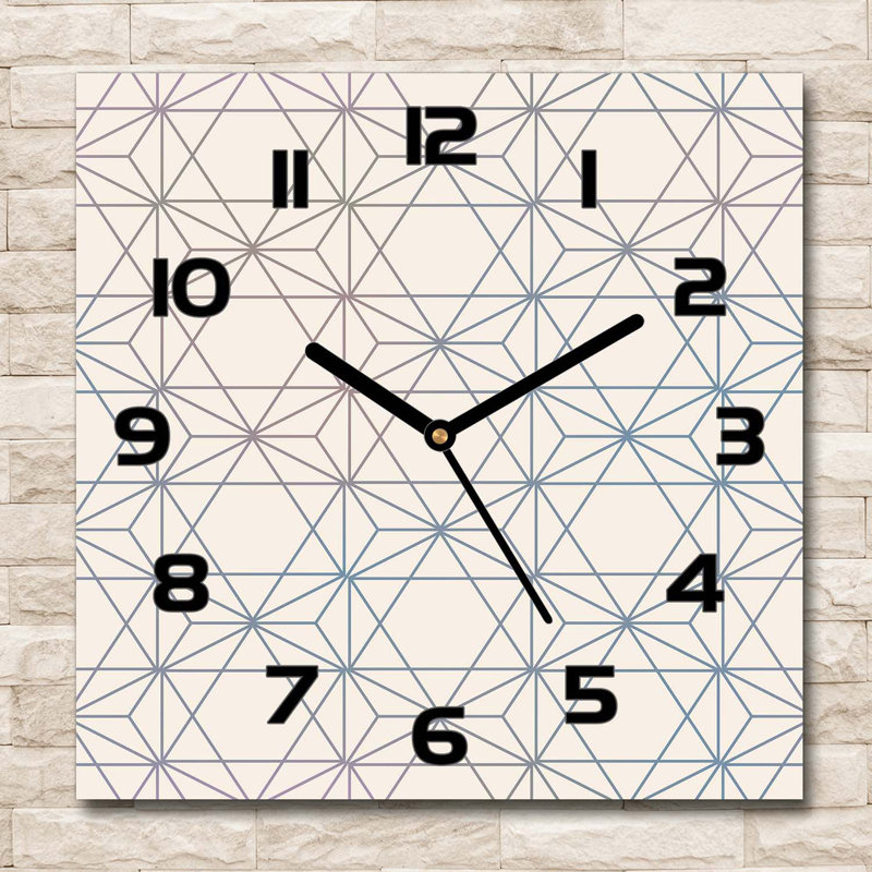 Ikuho Glass Wall Clock, Black/Beige
