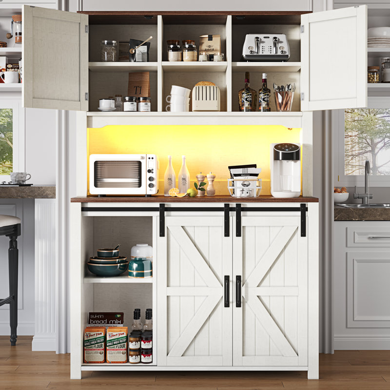 175cm Kitchen Pantry, White