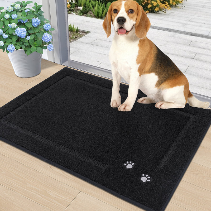 Non-Slip No Pattern No Holiday Doormat, Black, 50.8cm W x 81.3cm L