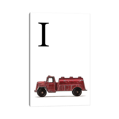 I Water Truck White Letter - Print on Canvas