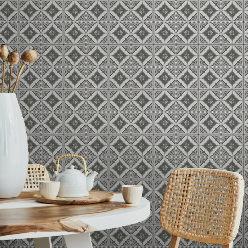 Transform Large Tile Peel & Stick Wallpaper, Mono