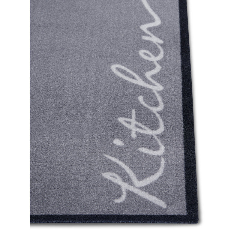 Runner Solid Colour Machine Woven 50 X 150Cm Area Rug, Gray