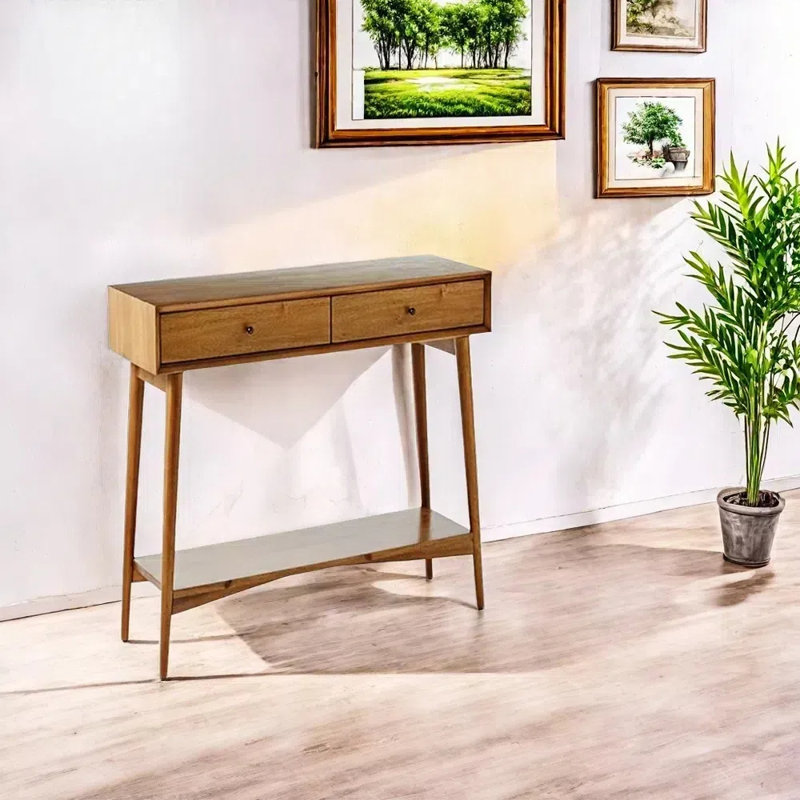 Tole Solid Wood Console Table, 31.5" H x 33.5" W x 13.8" D