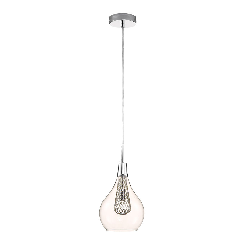 Filo 1 - Light Chrome Teardrop Pendant