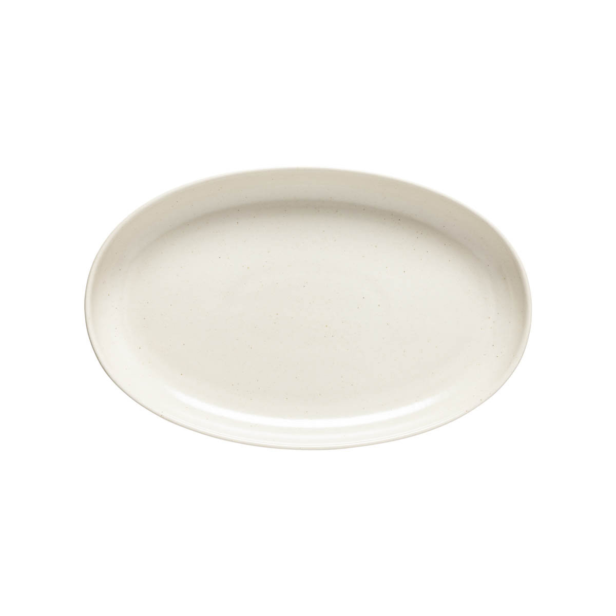 Casafina Pacifica Oval Platter, 0.91" H x 8.1" W x 12.72" L, Vanilla