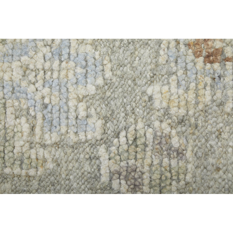 Grafton Wool Floral Area Rug in Gray, Rectangle 8'6" x 11'6"