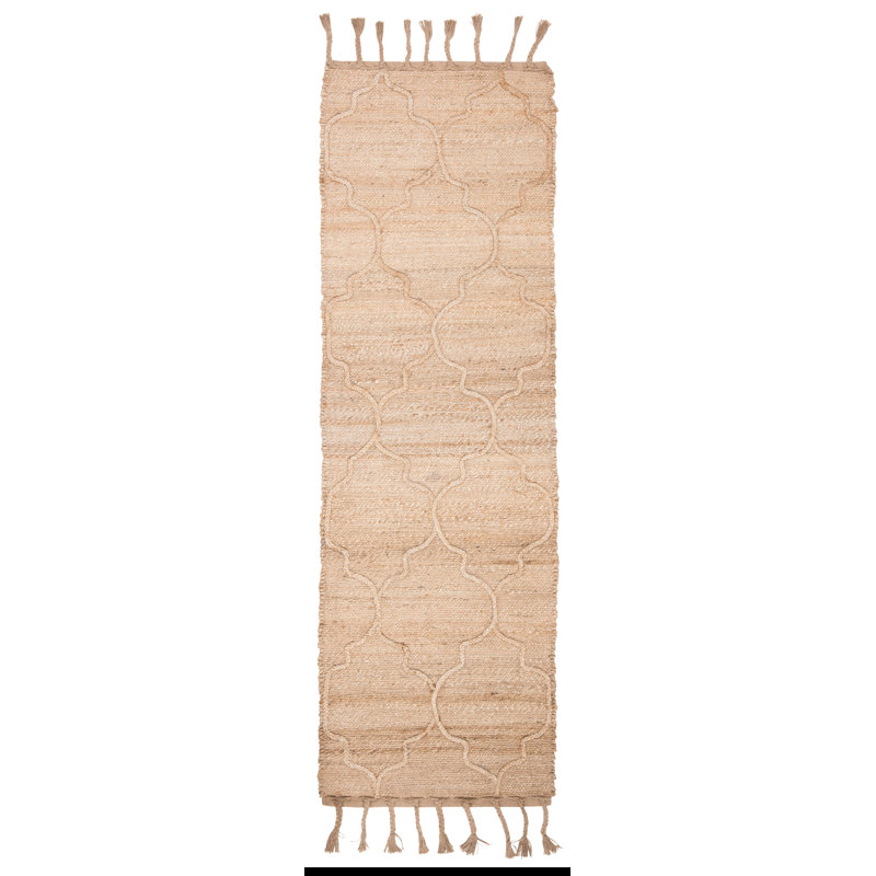 Digirolamo Natural Fiber Hand Woven Jute Solid Color Rug, Runner 2'3" x 6'