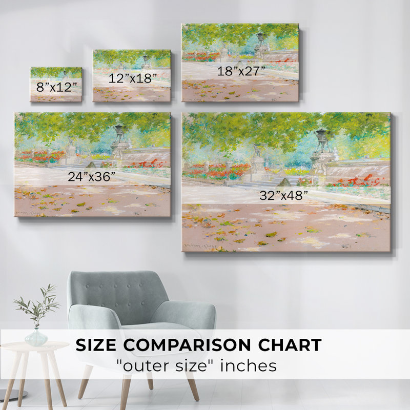 Paysage rétro - LXI, reproduction sur toile encadrée, H 19 po x l 28 po x P 1,5 po, Toile tendue