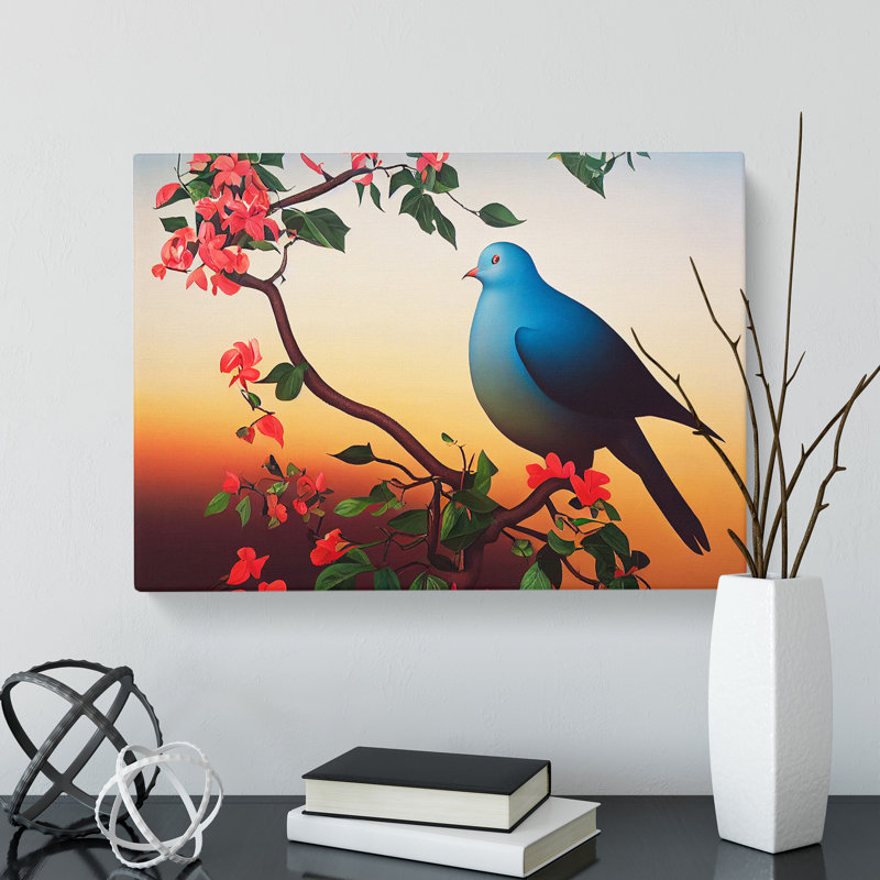 Effervescent Dove Bird - Wrapped Canvas, 35cm H x 50cm W x 3cm D
