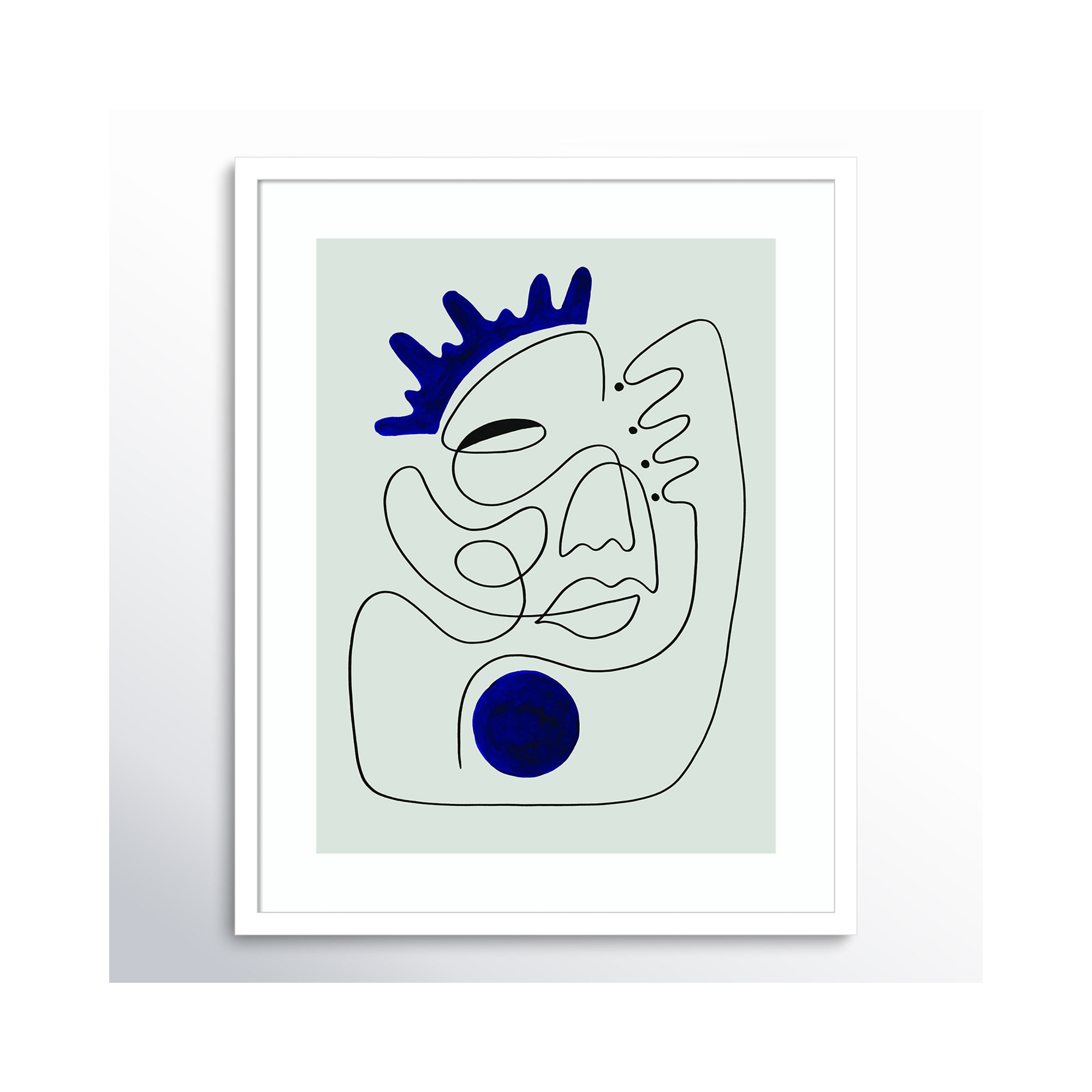 El Rey by Shatha Al Dafai, Noir Black Framed, 25.38" H x 20.38" W x 0.875" D