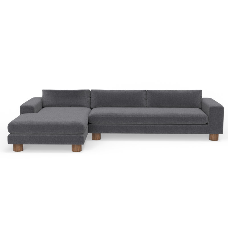 Canapé modulaire 2 pièces 135 po Milo, Gris anthracite, Orienté à gauche (vu de face)