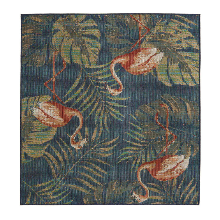 Rolla Machine Woven Floral Indoor/Outdoor Rug 
