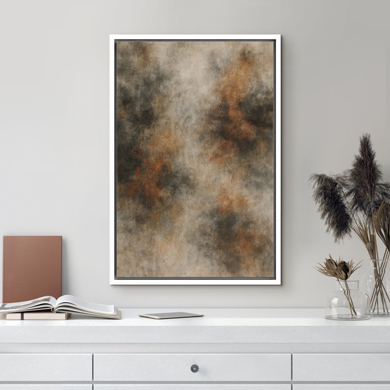 «Earthy Tones», reproduction d'art sur toile encadrée, H 24 po x l 16 po x P 1,5 po, Cadre flottant blanc