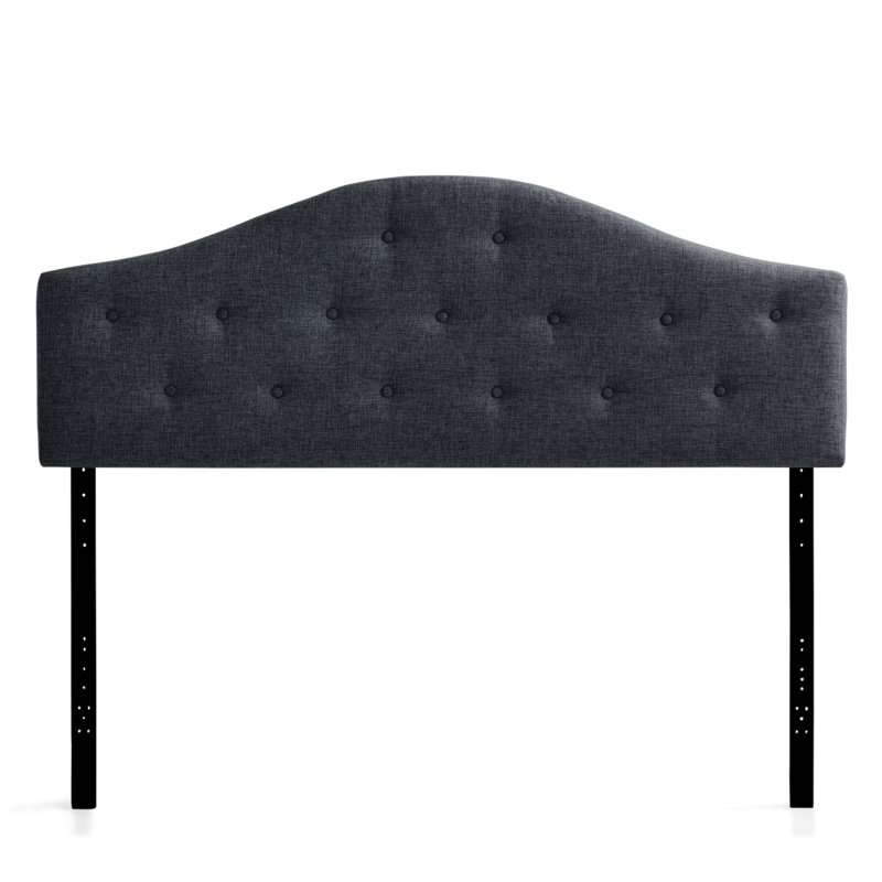 Tête de lit tapissier à taille moyenne avec capitonnage à boutons Everlane Home