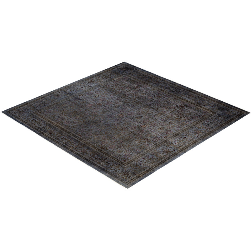 Tapis rond en laine 8 pi 1 po x 8 pi 1 po gris Huckaby