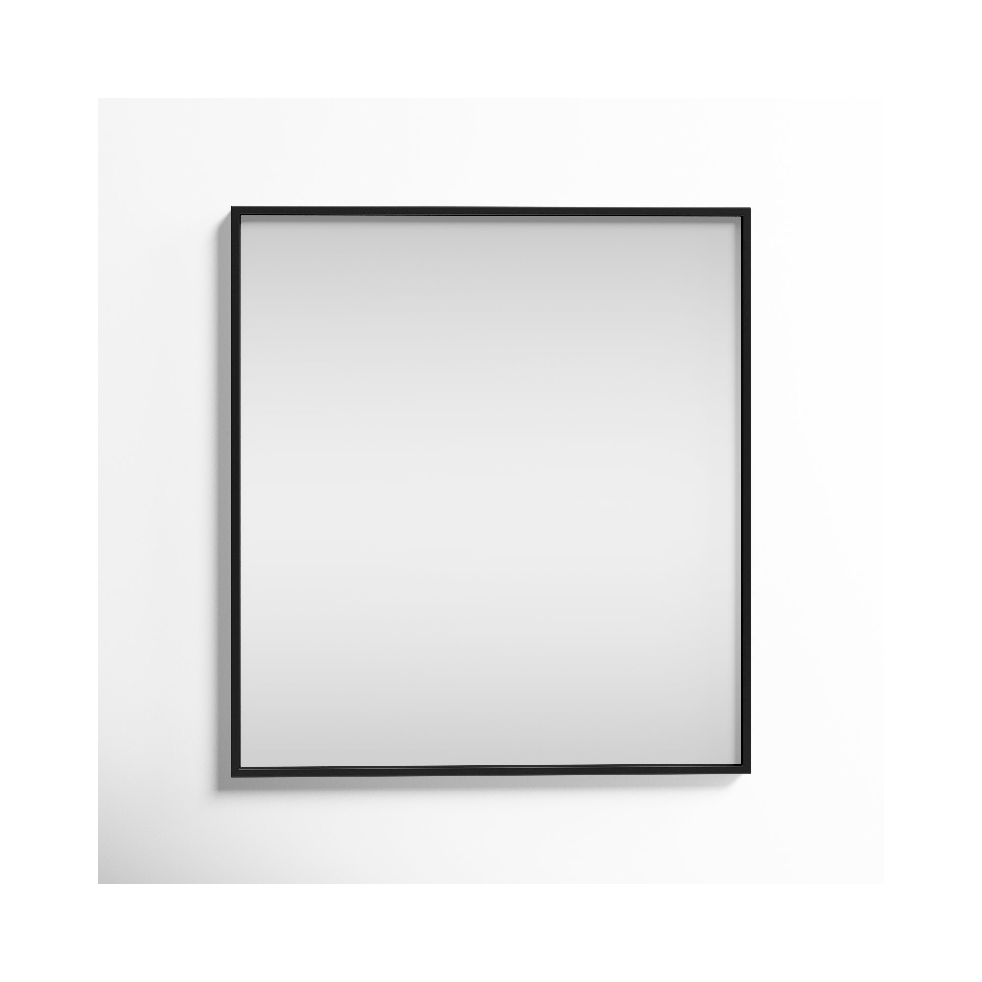 Sabine Metal Rectangle Wall Mirror, 40" x 36", Black