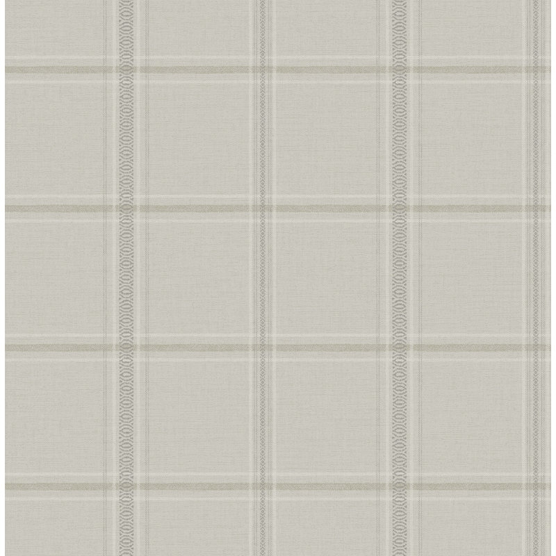 Papier peint à carreaux auberge taupe, Beige