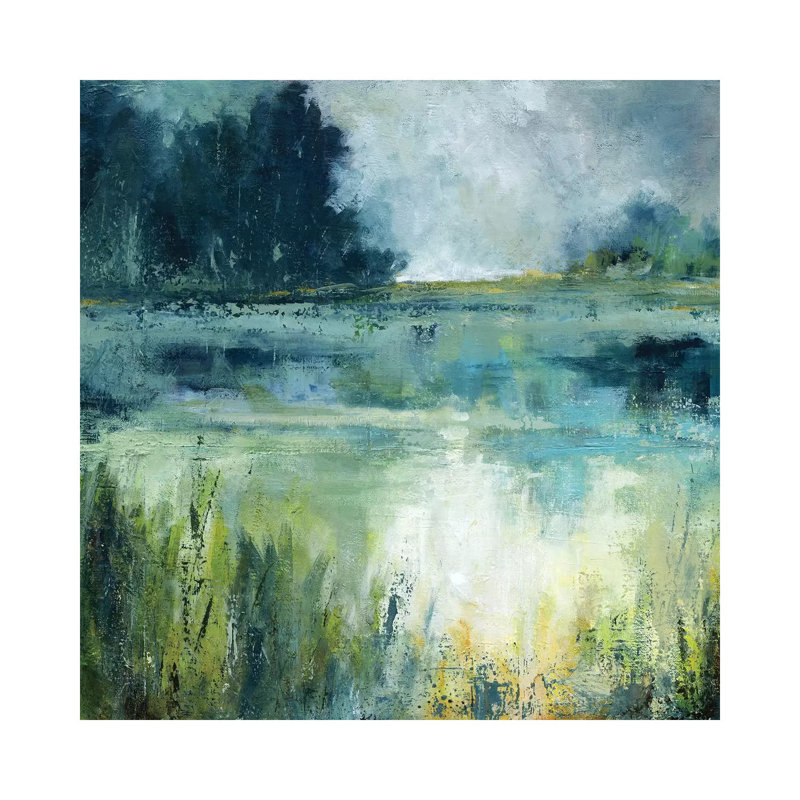 «Reflections Edge» par Carol Robinson, reproduction sur toile tendue sur châssis, H 12 po x l 12 po x P 0,75 po, Toile tendue