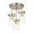Levona 3- Light Semi Flush Mount Ceiling Light with Clear Hammered Glass Shade (Nickel)-1277010711