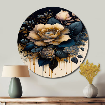 Leesburg - Floral Round Metal Art
