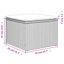 Tabouret de jardin en rotin de polyester gris 21,65 x 21,65 x 14,57 vidaXL-114604370-114604373