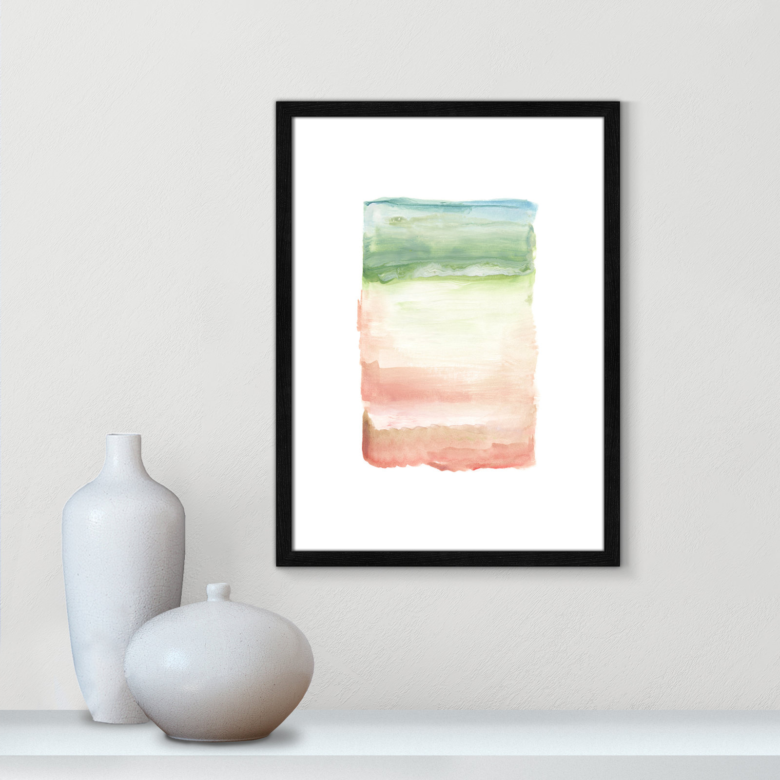 Nabi "Skye I" Print, 23" H x 17" W x 0.75" D, Black Framed Paper