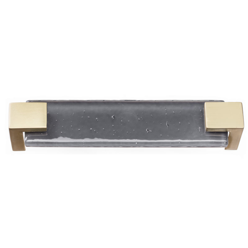 Affinity 5.625" Center to Center Bar Pull, Satin Brass/Slate Gray