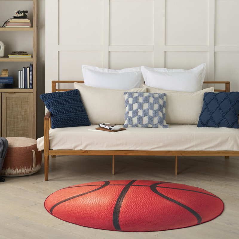 Tapis d'intérieur rond lavable à la machine Zoomie Armita 5 pi x Zoomie