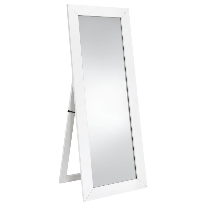 Cadence Tempered Glass Full Length Mirror, White