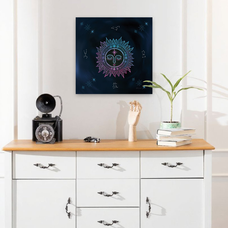 Mystic Sun, art contemporain, H 18 po x l 18 po
