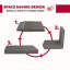 Pliable 9 po Base de lit en métal avec matelas, sommier sommier simple, gris