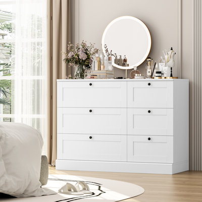 Commode double moderne à 6 tiroirs l 43,31 po Beckwourth