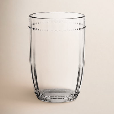 Everyday White Ribbed Highball Glass