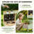 Kids Outdoor Mud Kitchen, Solid Wood Play Kitchen with Working Faucet, Detachable Sink, Planter Box, Bug Viewer and Accessories