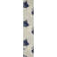 Tapis de couloir ivoire / bleu marine tissé à la machine