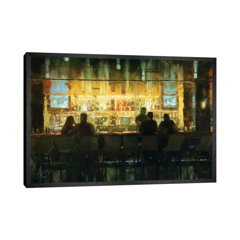 Crimson Room by Christopher Clark - Floater Frame Print on Canvas, Black Framed Canvas, 101.6 cm H x 66.04 cm W